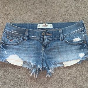 Hollister blue jean shorts